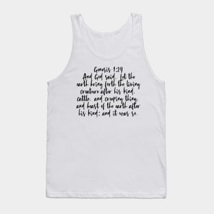 Genesis 1:24 Bible Verse Tank Top